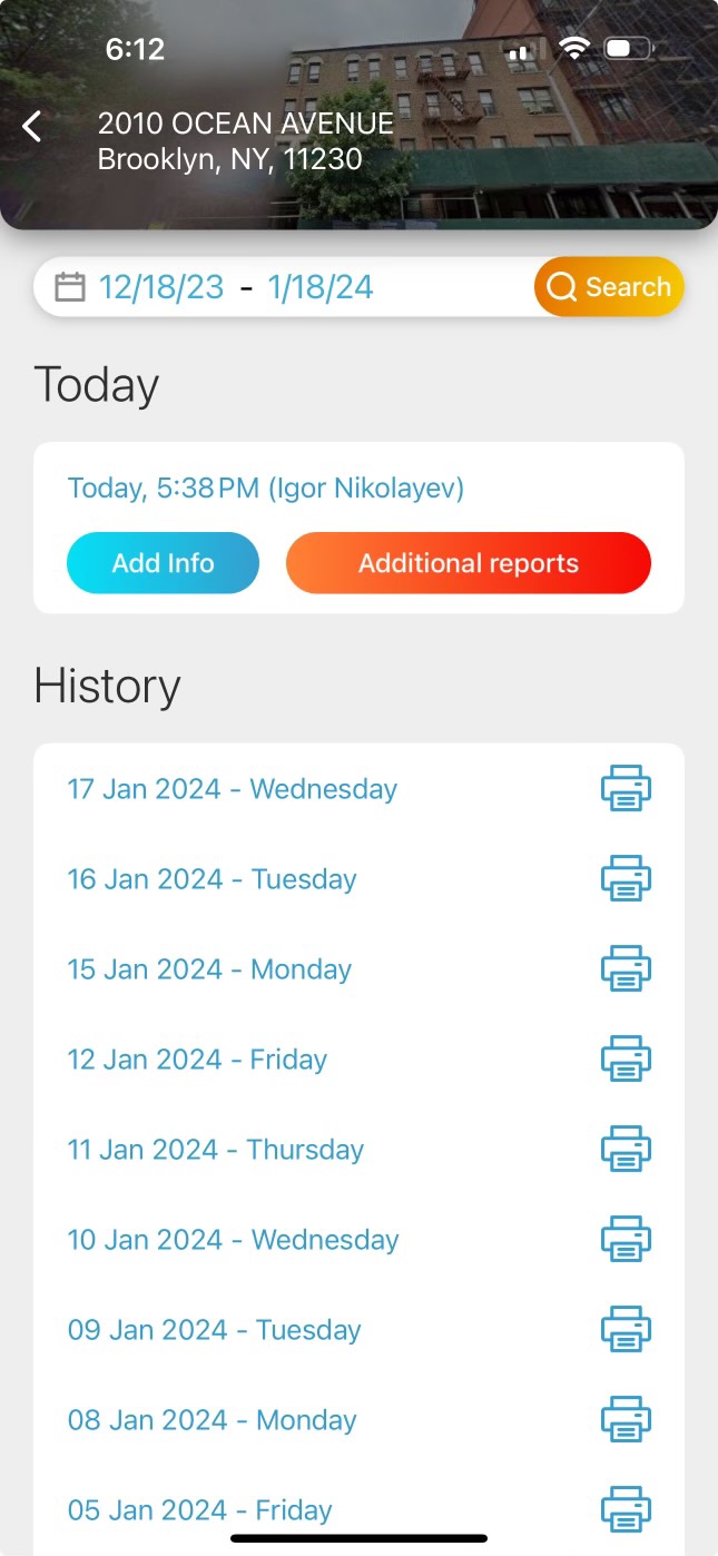 Access your history with the click of a button